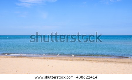Clear blue sky With cloud and sea at Indiana Dunes State Park?