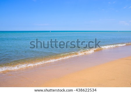 Clear blue sky With cloud and sea at Indiana Dunes State Park
