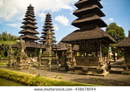 Pagodas in Garden, Indonesia Royalty-Free Stock Photo #438678094