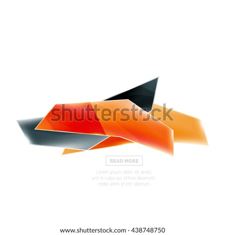 Vector geometric shape ad promo banner. Abstract universal layout