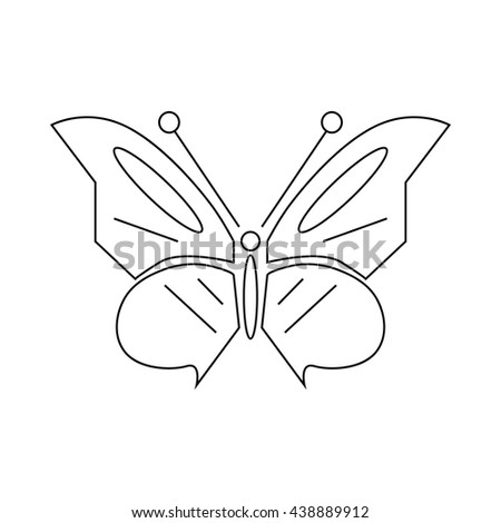 Butterfly icon, outline style