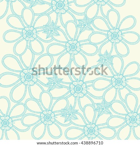 Ethnic floral zentangle, doodle background pattern in vector. Henna paisley doodles design tribal design element.