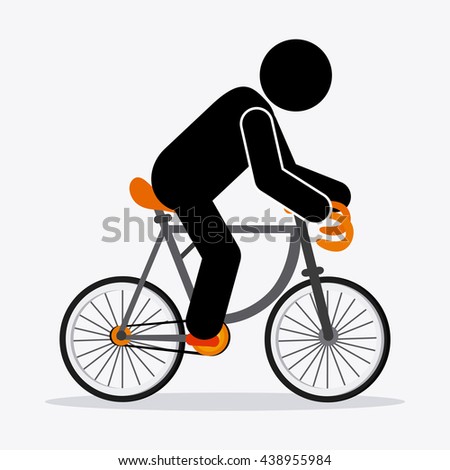 Classic Bicycle. bike and pictogram icon. sport concept. vector 