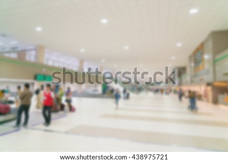 Abstract blur passenger in the airport