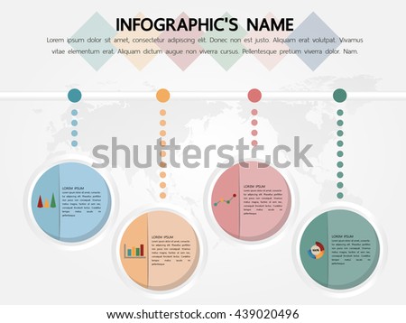 Infographic template, Eps10, vector illustration, For presentations, brochures, banners, website graphics.