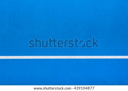 blue training tennis court with white line Royalty-Free Stock Photo #439104877