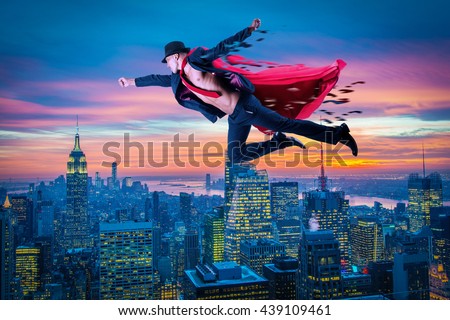 Superman and the city in concept