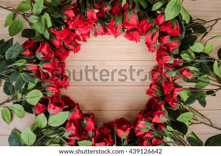 Holiday concept with flowers and copyspace