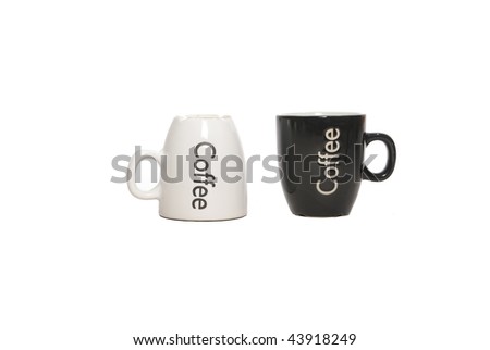 a photo of coffe cups isolated
