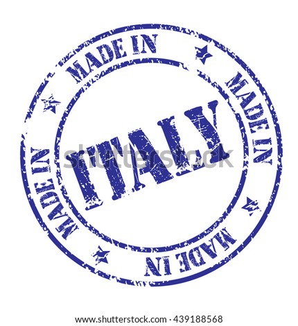 grunge rubber stamp with text "made in Italy" on white, vector illustration