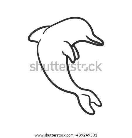 Dolphin vector illustration hand drawn