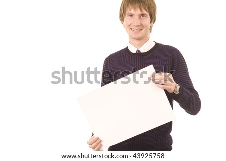 Blank Sign - businessman