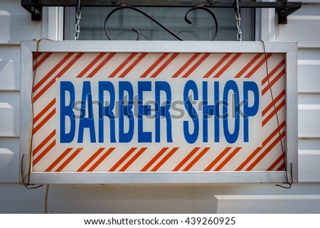 Vintage exterior light up barber shop sign