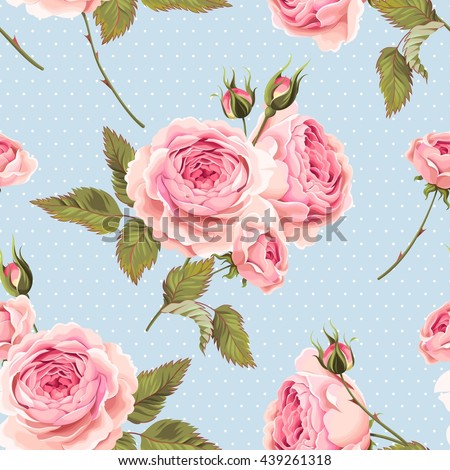 English roses seamless