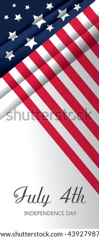 Abstract United States Of America Flag, American Colors (Vector Art)