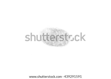 fingerprint on isolated white background.