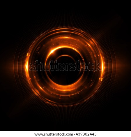 Abstract ring background with luminous swirling backdrop. Glowing spiral. The energy flow tunnel. shine round frame with light circles light effect. glowing cover. Space for your message. Royalty-Free Stock Photo #439302445