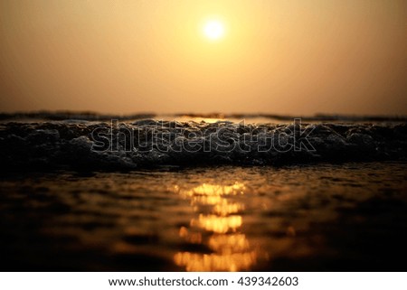 sunset on sea texture water summer sun