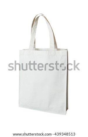 fabric bag isolated on white background with clipping path