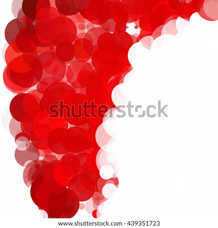 Bubbles Circle Dots Unique Red Bright Vector Background