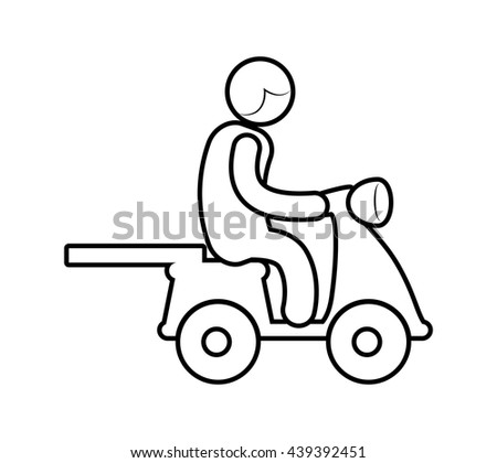 Motorcycle silhouette. Transportation design. vector graphic