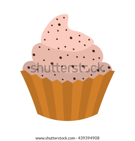 Cupcake icon. Sweet Food design. vector graphic