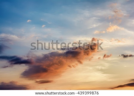 clouds at sunset.