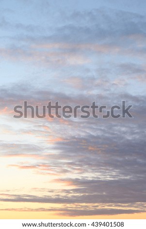 Cloud sky at sunset, may be used as background.