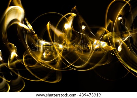 Blurred Light painting, Abstract of lighting equipment.