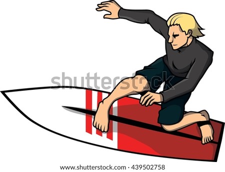 Surfer boy design illustration