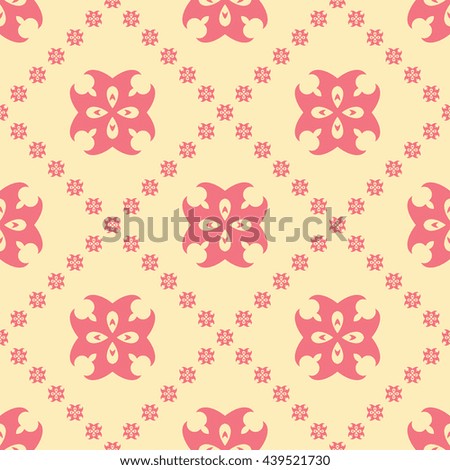 Abstract floral ornament seamless pattern 