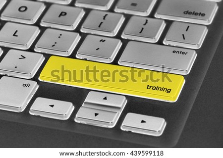 The computer keyboard button written word training .