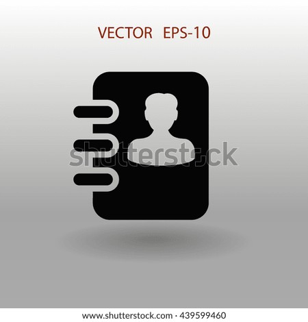 Flat icon of  contacts book