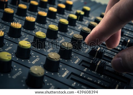 Recording mixer Royalty-Free Stock Photo #439608394
