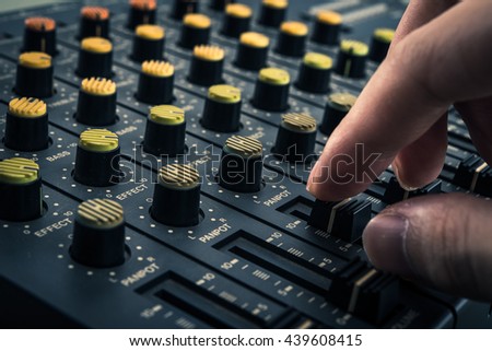 Recording mixer Royalty-Free Stock Photo #439608415