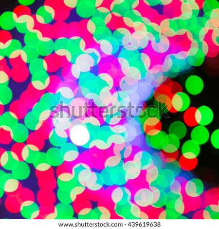 abstract blurred bokeh lights on black background