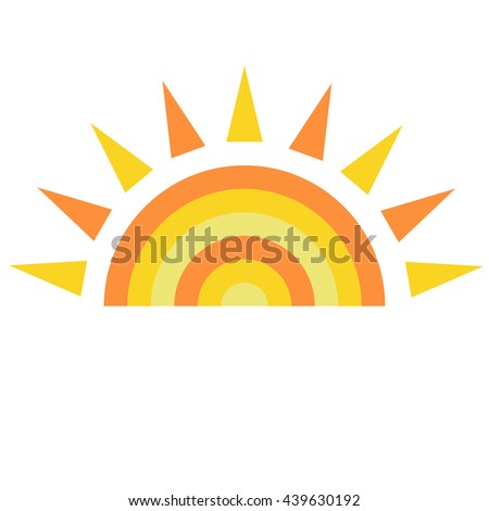 Sunshine with concentric circles logo