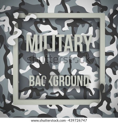 Military modern city camouflage background with tags. Army symbol of defense. Vector Illustration.