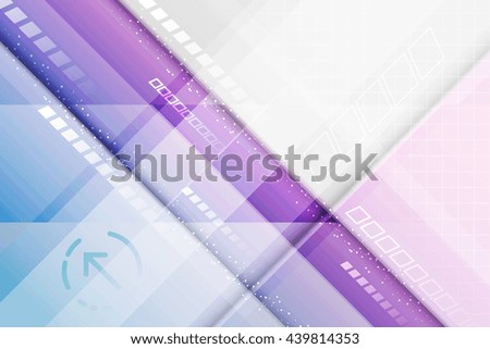 Abstract technology editable vector background with diagonal lines and arrow.