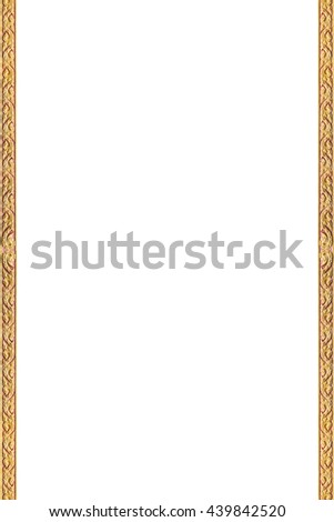 Frame of Thai ancient art, Isolated on white background.