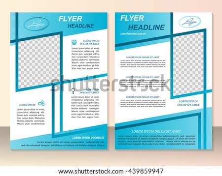Vector flyer template design. For business brochure, leaflet or magazine cover.
