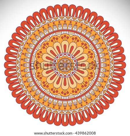 Flower Mandalas. Vintage decorative elements. Oriental pattern illustration. Islam, Arabic, Indian, turkish, pakistan, chinese, ottoman motifs