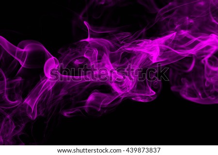 Pink smoke abstract on black background, movement of pink smoke, darkness concept
