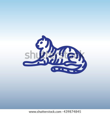 Web line icon. Tiger; wild animals