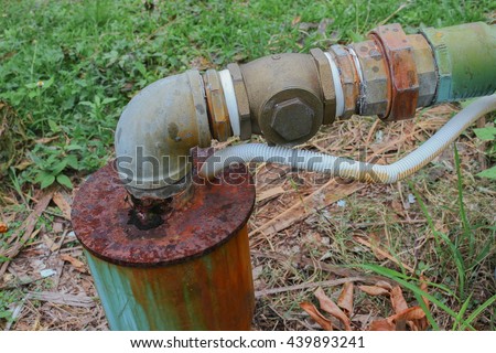 water valve plumbing steel dilapidated old rusty industrial tap dirty drink  pipeline 