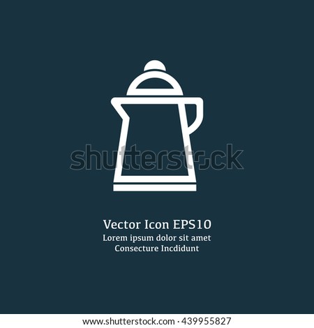Vector illustration of kettle icon