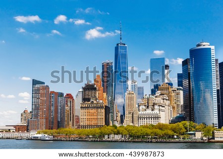 New York City panorama with Manhattan Skyline

