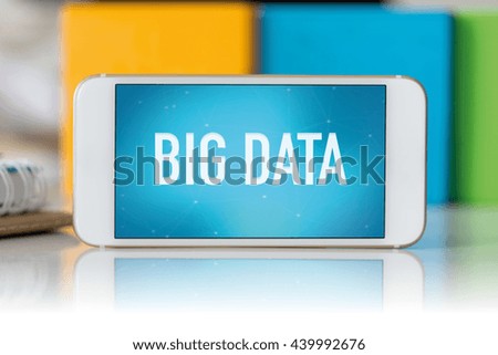 Smart phone which displaying Big Data