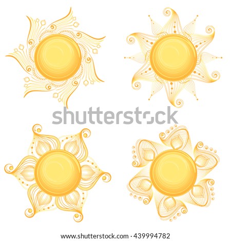 Intricate sun designs