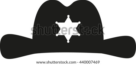 Sheriff hat with star icon